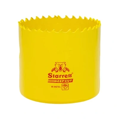 Image of Starrett Deep Cut Hole Saw DCH0216 Heavy Duty Bi Metal with Extra Cobalt HSS Teeth For Metals Wood Cast Iron Fibreglass Plastic Materials 52mm