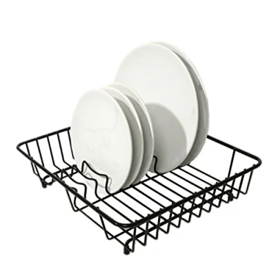 Image of Delfinware Wireware Black Popular Dish Drainer