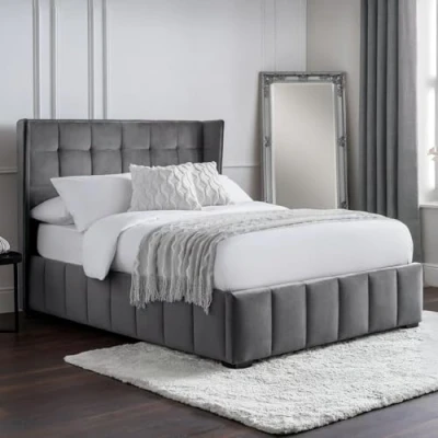 Image of Julian Bowen Gatsby Bed 135Cm Light Grey