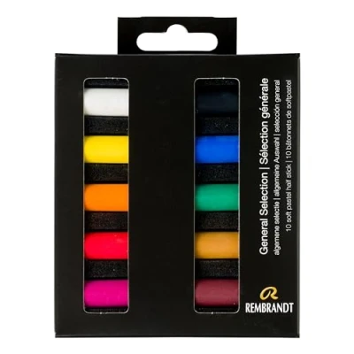 Image of Rembrandt Professional Soft Pastel Set General Colour Selection 10 Half Pastels