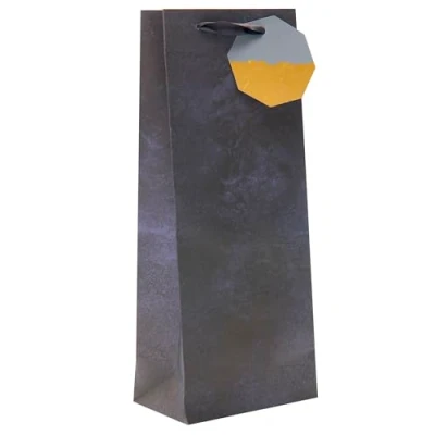 Image of UK Greetings Bottle Bag For Him/Her/Friend Birthdays, Valentine&#039;s Day &amp; Other Events Black Design