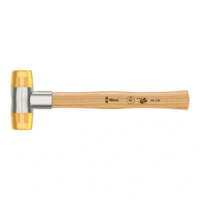 Image of Wera 05000025001 5 x 320 mm &quot;100&quot; Soft Faced Hammer with Cellidor Head Sections Silver