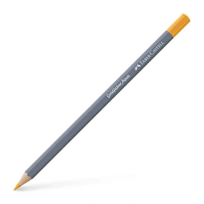 Image of Faber Castell Creative Studio Goldfaber Aqua Watercolour Pencil, (109), Dark Chrome Yellow, Single For Art, Craft, Drawing, Sketching, Home, School, University, Colouring