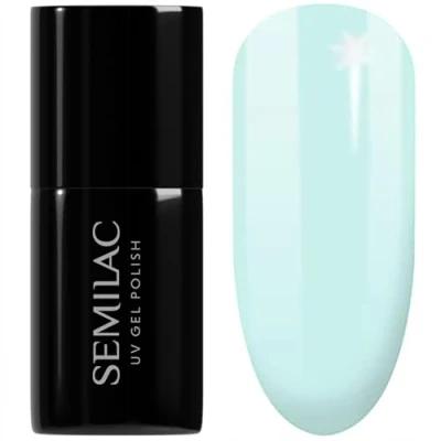 Image of SEMILAC 387 Mint Refresh Nail UV Gel Polish Long Lasting and Easy to Apply Soak off UV/Led Perfect for Home Professional Manicure Pedicure 7 ml