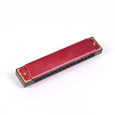 Image of Blues Harmonica 16 Holes Tremolo Mouth Organ(Red)