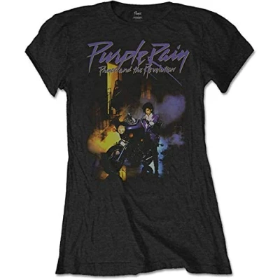 Image of Prince &#039;Purple Rain&#039; Womens Fitted T Shirt (Small)