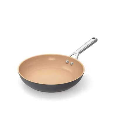 Image of Ninja Extended Life 24cm Ceramic Frying Pan, Non Stick (No PFAs, PFOAs, Lead or Cadmium), Induction Compatible, Stainless Steel Handle, Oven Safe to 285C, Terracotta &amp; Grey, CW90024UK