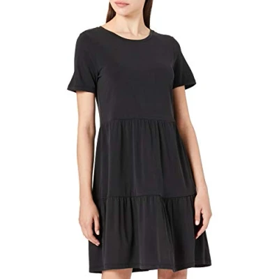 Image of VERO MODA Women&#039;s VMFILLI Calia SS Short Dress GA NOOS, Black, S