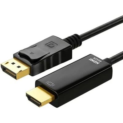 Image of Multibao DisplayPort DP to HDMI Cable, 4K Resolution, Display Port (DP) Lead for Monitor,PC,Laptop,Projektor (1 Metre)