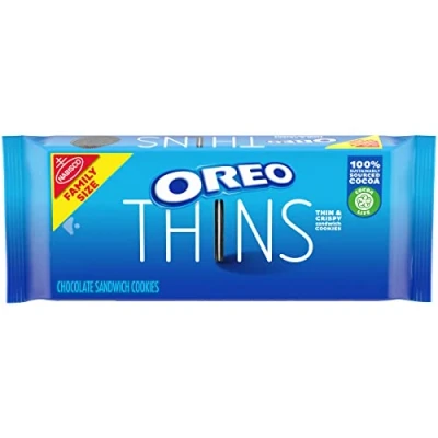 Image of Oreo Thins Chocolate Cookies Family Size 13.1oz / 371g