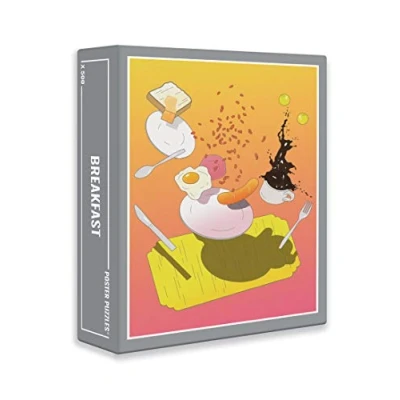 Image of Cloudberries Breakfast Puzzle, Pop Art 500 Piece Puzzles for Adults, Modern Puzzles, Gradient Puzzle featuring Food and Coffee
