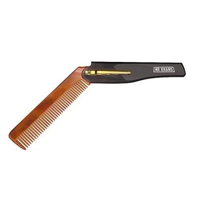 Image of Mr Khans Essential Beard And Moustache Comb Small Practical Instant Grooming Pocket Sized A Gentleman&#039;s Must