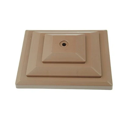Image of 10 x Linic Plastic Fence Post Caps for a 4&quot; 3&quot; (100mm 75mm) Post, Brown, Rot Proof. (GT0054). UK Made. Free Postage