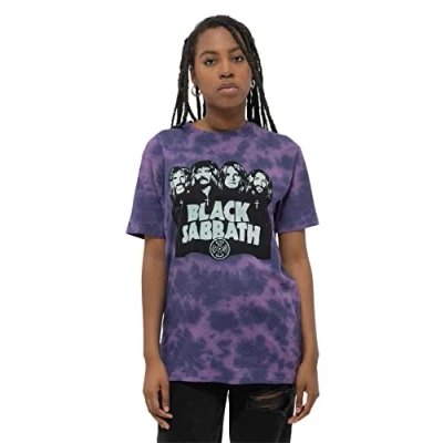 Image of Paradiso Clothing Black Sabbath BAND LOGO Print Tshirt, Men&#039;s, Size: Small, Purple