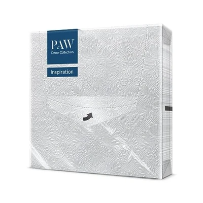 Image of PAW Napkins 3 Ply (33 x 33 cm) I 20 Pieces Perfect for Birthdays, Parties, Weddings, Communion and Celebrations Paper Colorful Special Occasions, Ornaments, Silver Inspiration