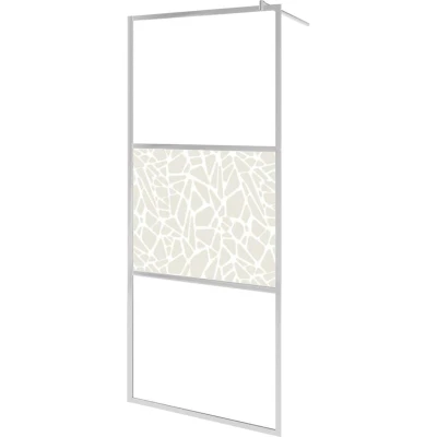 Image of vidaXL Walk in Shower Wall ESG Glass with Stone Design 90x195 cm