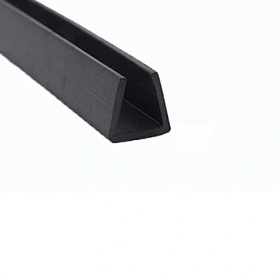 Image of Rubber Seal U Shape Shaped Sealing Strip 3.28Ft Black Edge Trim Protector Weather Resistance Metal Protector, Width x Height,15mm 17mm