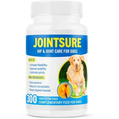 Image of JOINTSURE Joint Support Supplements for Dogs 300 Tabs, Aids Stiff Joints, Supports Structure &amp; Maintains Mobility in Adult/Senior Advanced Formula Helps Arthritis Relief (pack varies)