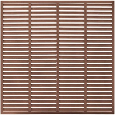 Image of vidaXL Louver Fence WPC 180x180 cm Brown