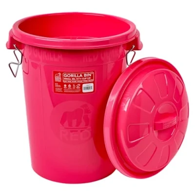 Image of Gorilla Bin™ 30L Bin with Clip Lid Pink