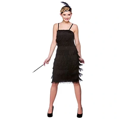 Image of Wicked Costumes Adult Womens Jazzy Flapper Fancy Dress Costume Small (UK 10 12)