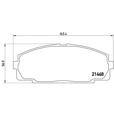 Image of AY040TY001, AY040TY025, AY040TY046 Brake pad set BREMBO P 83 092 excl. wear warning contact without accessories TOYOTA: HIACE 4 Kasten, Granvia