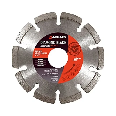 Image of Abracs ABDBTPH115 Mortar/Brick Raking Diamond Blade 115mm x 7mm 22mm Pack contains 1 piece