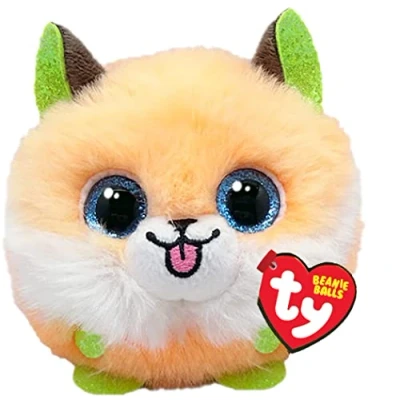 Image of TY Sherbet Fox Beanie Balls 3 Inches Baby Soft Plush Toy Collectible Cuddly Fabric Teddy