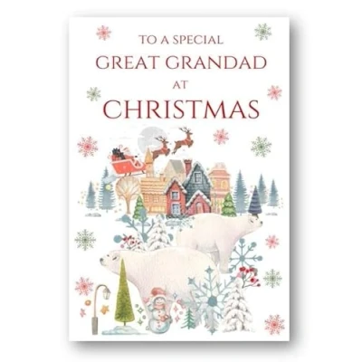 Image of Second Ave Great Grandad Christmas Polar Bear Xmas Holiday Festive Greetings Card