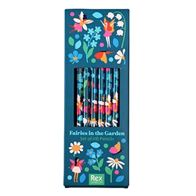 Image of Rex London Fairies In The Garden HB Pencils with Eraser (set Of Six)