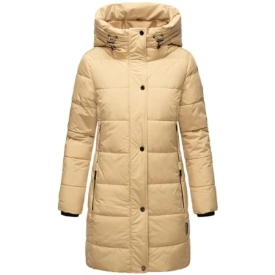 Image of MARIKOO Karumikoo XVI Women&#039;s Winter Coat Warm Quilted Long with Hood XS 3XL, sand, S