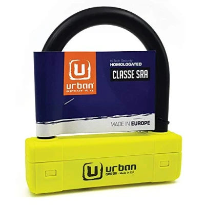 Image of Urban UR120125 Motorcycle U Lock Maximum Security SRA Approved, Hardened Steel ø18mm/0.7in Shackle Double Locking, More Visible, 120x125mm/4.7x0,41in Multi Purpose Heavy Duty Anti Theft Clamp