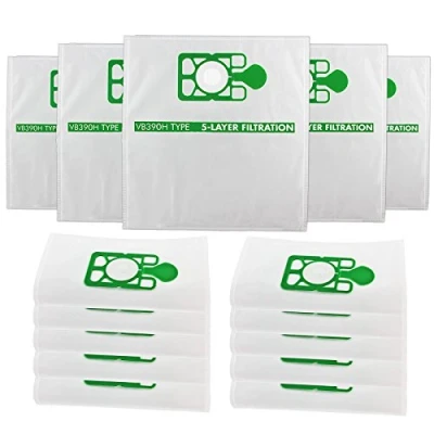 Image of SPARES2GO Cloth Hoover Bags compatible with Numatic Henry Hetty Vacuum Cleaners (Pack of 15)