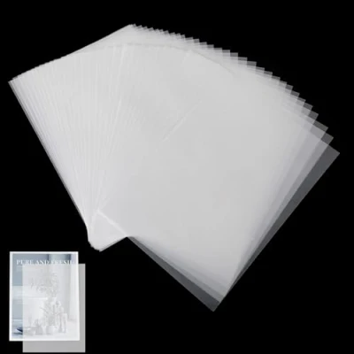 Image of Transparent Tracing Paper A4 100 Sheets Art Clear Drafting 50gsm Translucent Trace for Sewing Patterns, Drawing Overlays &amp; Sketching