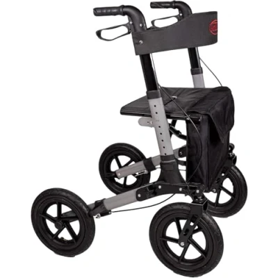 Image of Antar AT51036 Multi Folding Pneumatic Travel Rollator with Extra Large Wheels