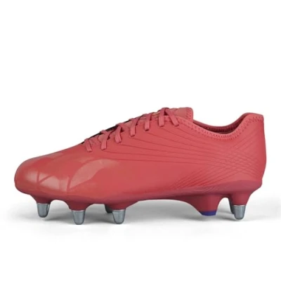 Image of Canterbury Mens Stampede Groundbreak Pro Soft Ground Rugby Boots Red/Orange/Yellow 12 (47.5)