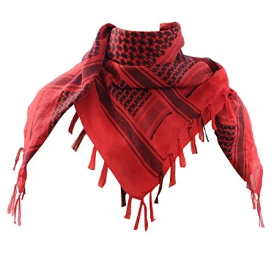 Image of Micoop Premium Military Shemagh Tactical Desert Scarf Wrap (Red)