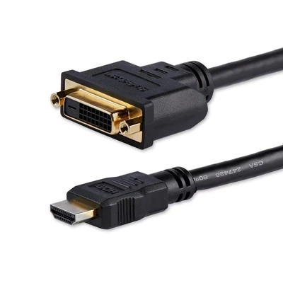 Image of StarTech.com HDMI Male to DVI Female Adapter 8in 1080p D Gender Changer Cable (HDDVIMF8IN)