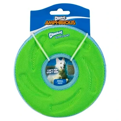 Image of Chuckit Zipflight Floating Frisbee and Steering Wheel Dog Toy, Small (Assorted Color)