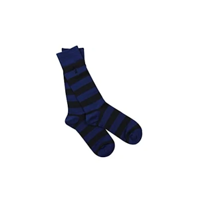 Image of Swole Panda Bamboo Socks UK 4 7 Charcoal Grey Striped Womens