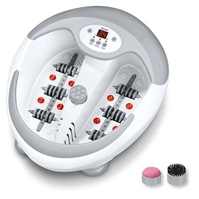 Image of Beurer FB50 Foot Spa With Water Heater, Footbath Infrared Light And Magnetic Therapy, 3 Pedicure Attachments, 5 Level Vibration, Bubble Reflexology Massage Functions