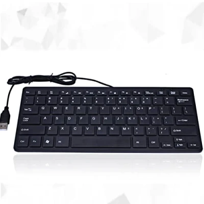 Image of CCYLEZ Wired USB Mini Keyboard,Universal 78 Key Ultra thin Keyboard, Portable Multimedia Keyboards For Desktop Computer Laptop PC(Black)