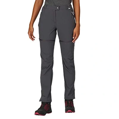 Image of Regatta Women&#039;s Mountain Zip Off Walking Trousers Grey