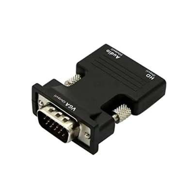 Image of YIGZYCN HDMI com To VGA Adapter Converter 1080P Female Male For PC Laptop Box Projector Video Player 3.5mm Cable