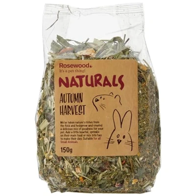 Image of Rosewood Naturals Autumn Harvest Salad, Small Animal Treat for Rabbits, Guinea Pigs, Chinchillas, Degus, Hamsters, Gerbils, Mice and Rats, 150g