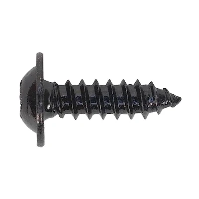 Image of Sealey Self Tapping Screw 4.8 x 16mm Flanged Head Black Pozi Pack of 100