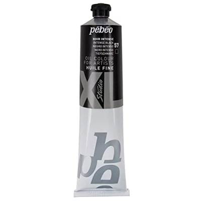 Image of Pebeo Pébéo 200057 Fine Oil XL 200 ml Black Paint Intense