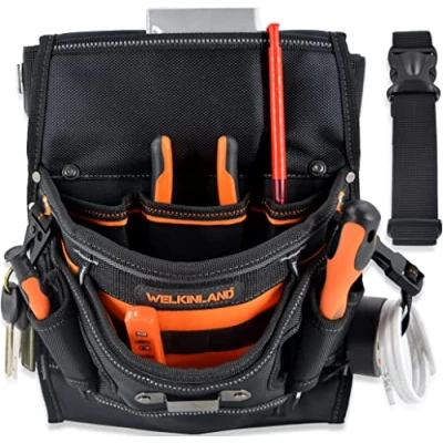 Image of 10POCKETS Electrician Tool Pouch with Belt Clip, Electricians Pouch, Pouch,Tool Pouches, Belt,Electrician Bag, Bags for