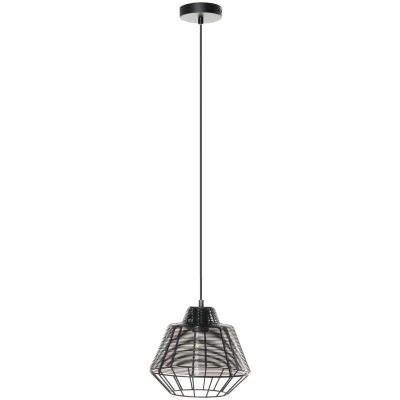 Image of Lucande Tinko cage pendant light, black, 25 cm