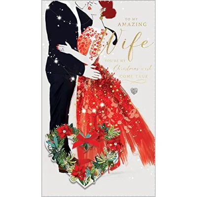 Image of Abacus Christmas Card Wife Embrace